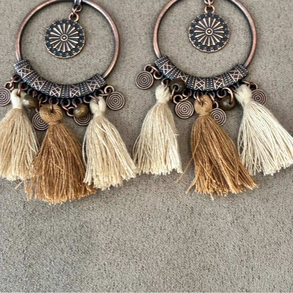 NEW Boho Round Tassel Drop Earrings